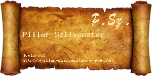 Piller Szilveszter névjegykártya