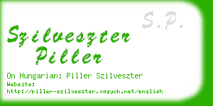 szilveszter piller business card